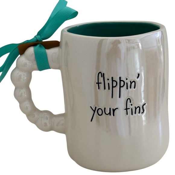 Rae Dunn Disney Ariel Flippin’ Your Fins Double Sided Mug With Bubble Handle - Picture 2 of 8